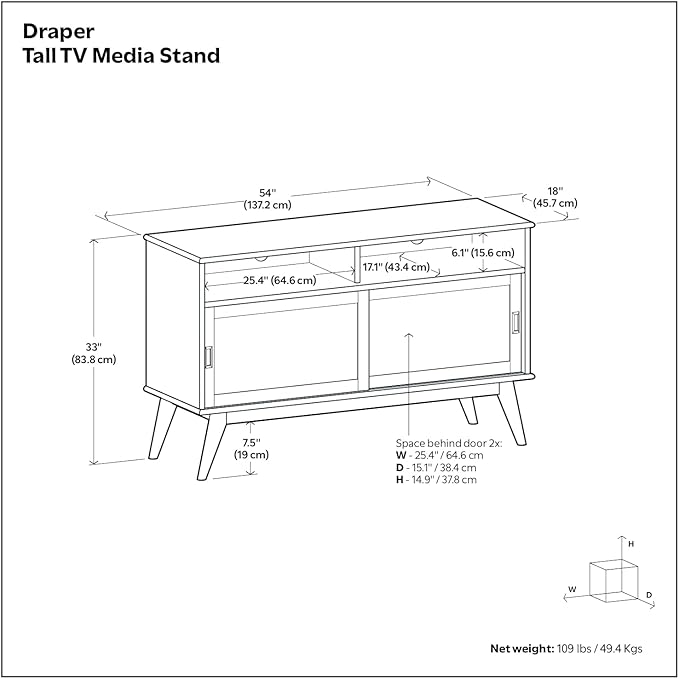 SIMPLIHOME Draper TV Stand