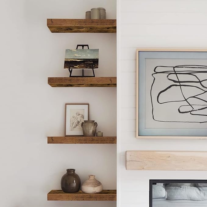 QEEIG Floating Shelves for Wall Bathroom Shelf Bedroom Kitchen Living Room