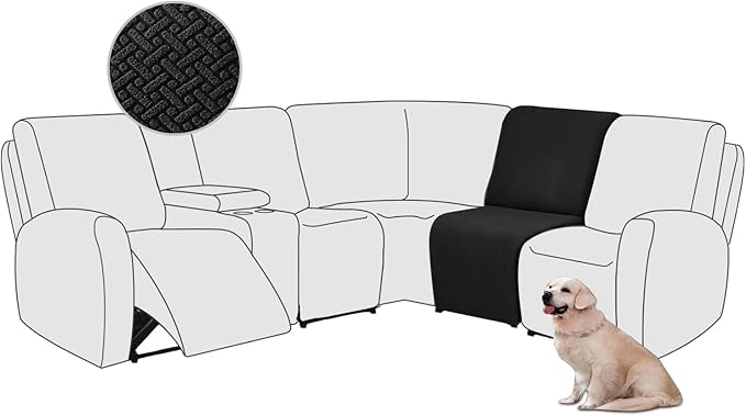 ALIECOM 100% Waterproof Recliner Sectional Couch Covers L Shape Stretch Corner