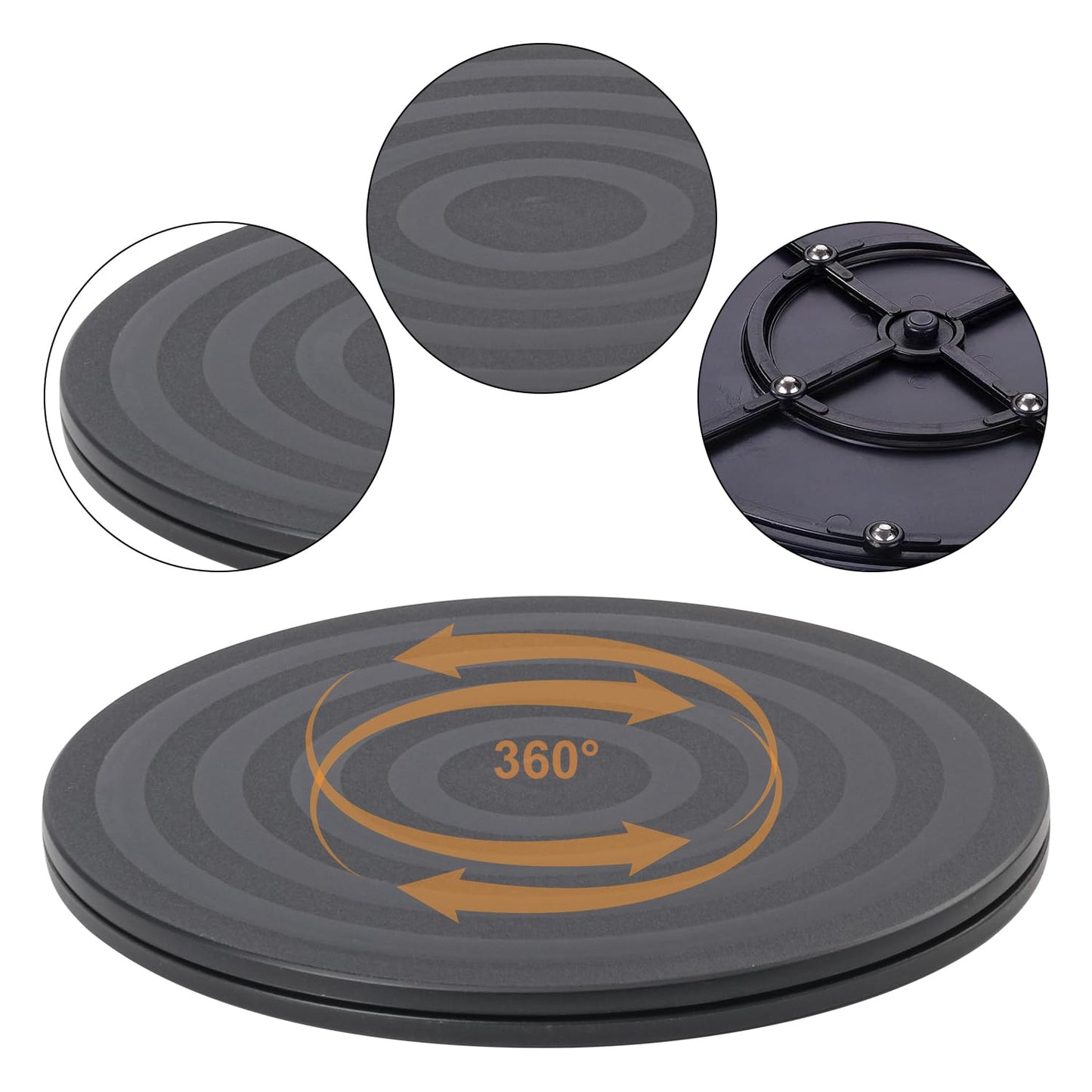 KUKLIPJIM 8 Pack 8 Inch Lazy Susan Turntable, Heavy Duty Lazy Susan Turntable Organizer, Premium 8 Inch Rotating Swivel Stand for Table Top, Kitchen, and More