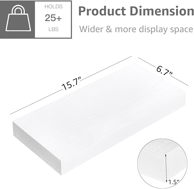 QEEIG Floating Shelves for Wall Bathroom Shelf Bedroom Kitchen Living Room