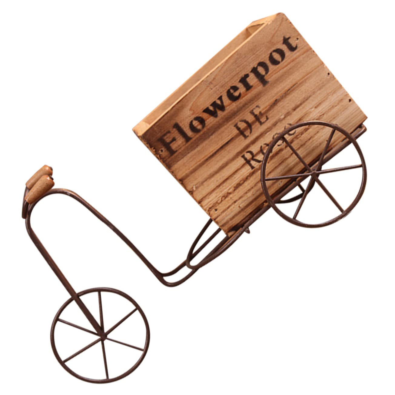 ORFOFE 1set Iron Tricycle Plant Stand for Indoor and Outdoor Use Rustic Style Bike Flower Pot Holder Planter for Home and Garden Decoration