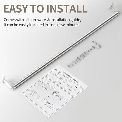 JUYSON 30 Inch Bathroom Towel Bar, Towel Racks for Bathroom Wall Mounted, Stainless Steel Heavy Duty Modern Single Towel Bar Holder Towel Rod Wall Mounted(Single Bar-Brushed Nickel, 30 in)