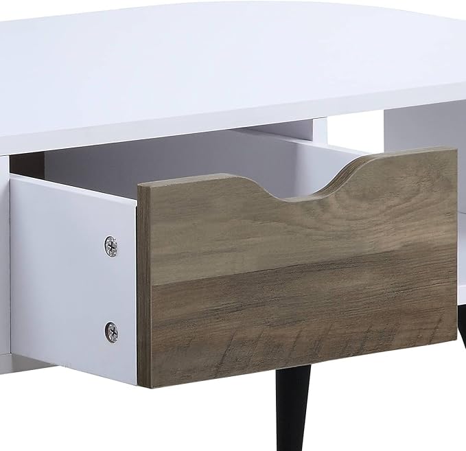 Modern Coffee Table 44 in, Sturdy Metal Frame Center Table