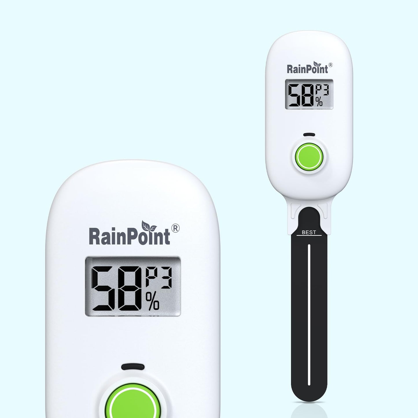 RAINPOINT Smart Digital Wireless Plant Moisture Meter Houseplant Indoor,WiFi Hub Needed,Capacitive Probe,Leave-in Soil Hygrometer Sensor,Real-time Monitor Humidity Tester Outdoor Gardening