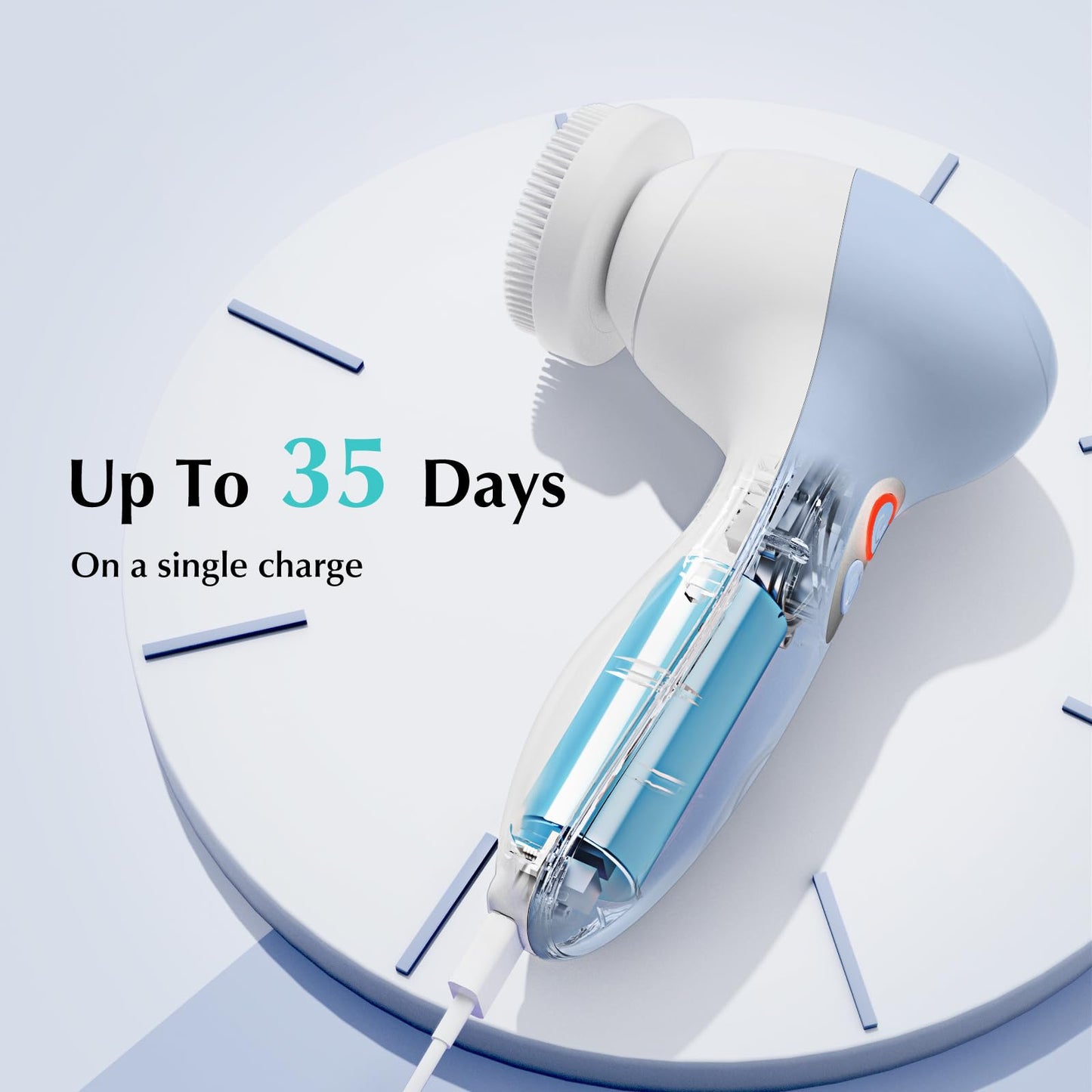 COSLUS Facial Cleansing Brush Face Scrubber: 3 in 1 Bi-Directional Electric Spin Brush for Removing Blackhead, Exfoliating, Massaging - Rechargeable Waterproof, 3 Adjustable Speeds for Men & Women
