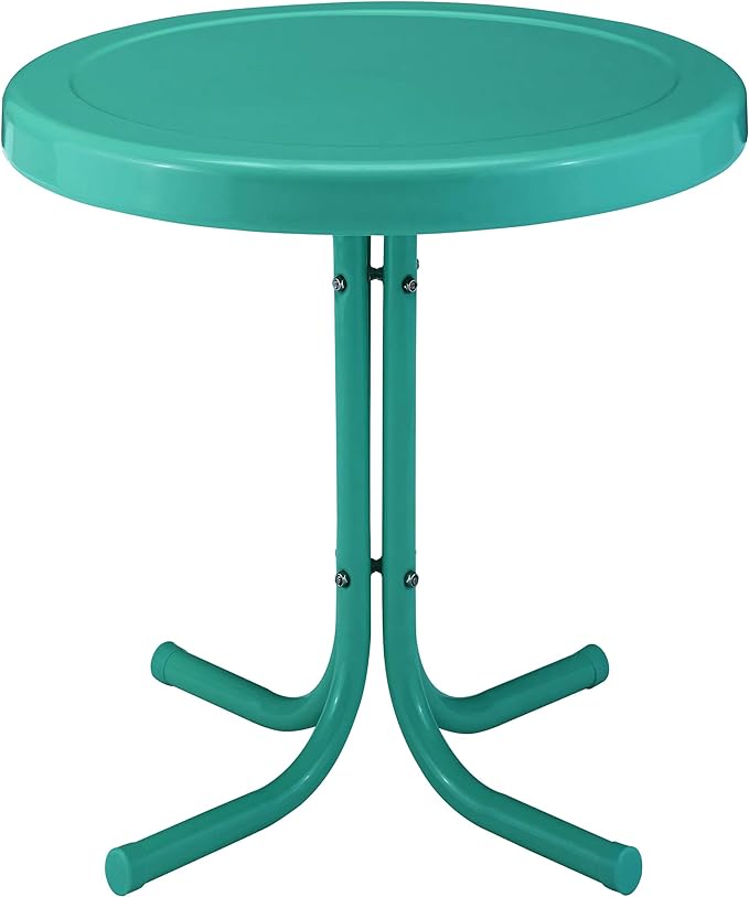 Crosley Furniture Griffith Weather Resistant Retro Metal Outdoor Side Table