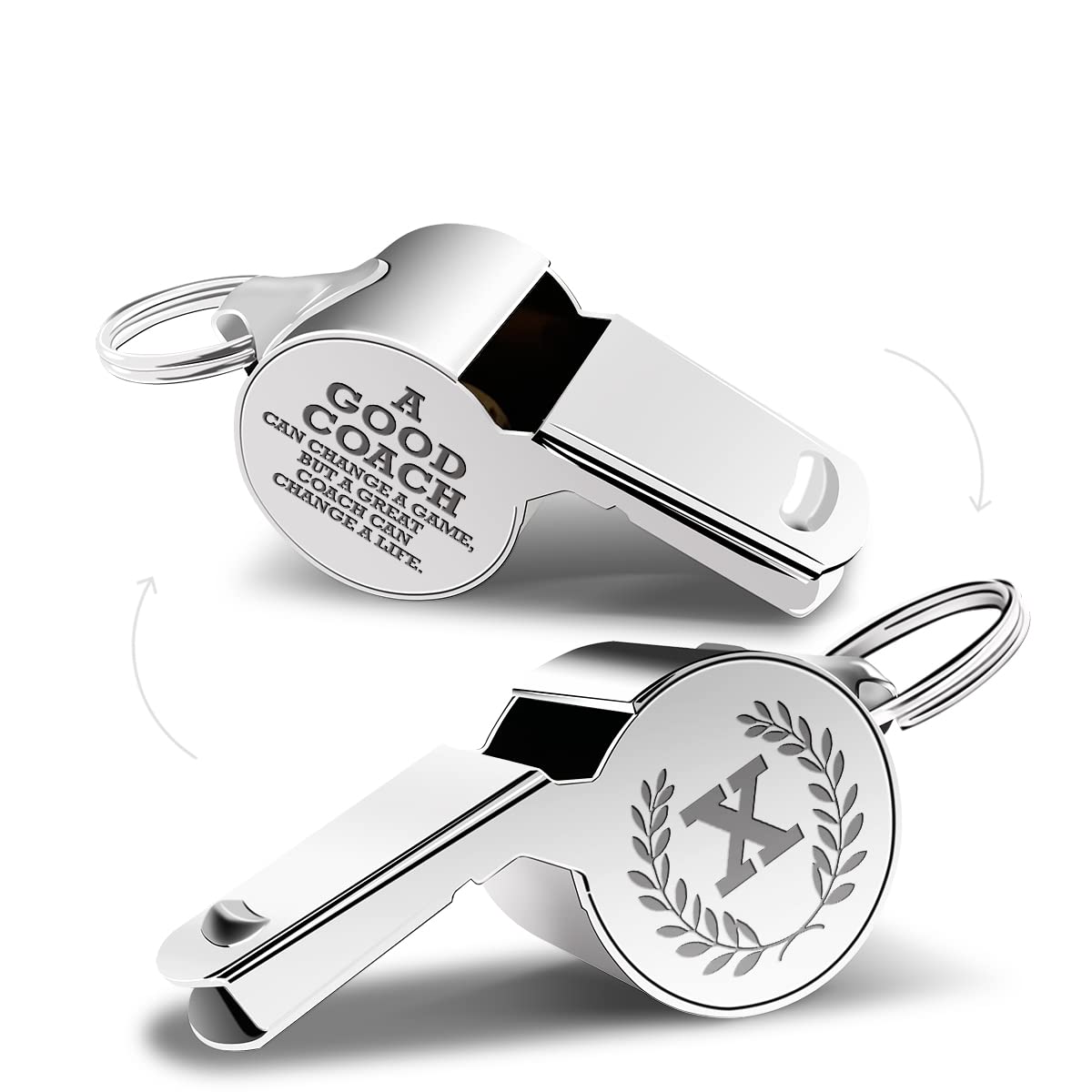 Letters Coach Gifts, Whistle for Coaches, Whistle Emergency, Thank You Coach Gifts, Coaches Whistle with Lanyard Cheer Coach Gift for Men Women Teachers Referees School Sports Coach Outdoor, Letter X