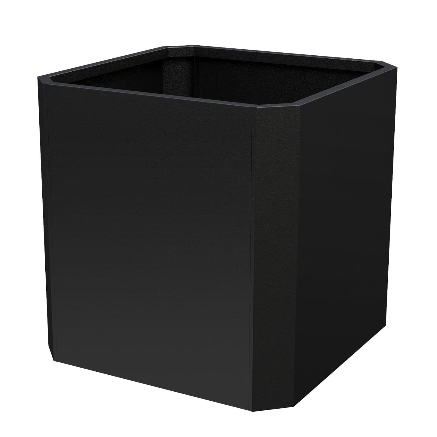 Metal Planter Box-26 L X26 W X26 H-Steel Planters for Outdoor Plants, Large Square Planter Box, Heavy Duty Black Metal Planter Pot for Patio, Deck, Garden, Yard, Drainage Holes, Easy Assembly