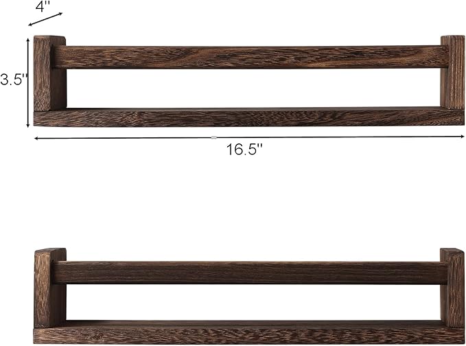 JORIKCHUO Nursery Book Shelves, Kitchen Spice Rack, or Rustic Wall Mounted