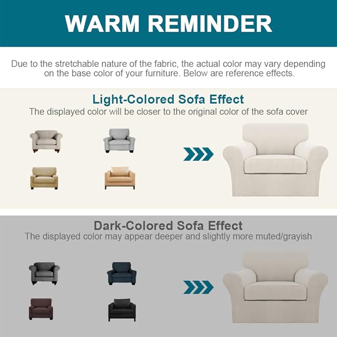 Turquoize 2 Piece Chair Covers Chair Slipcovers