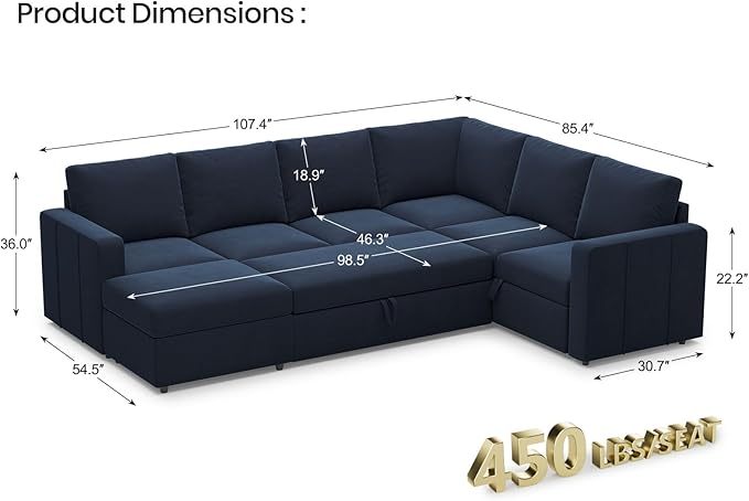 Belffin Modular Sectional Sleeper Sofa