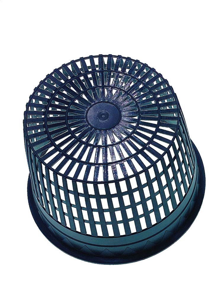 HORTIPOTS Net Pot 6 Inch Raised Center Bottom Mesh Sided with Free Reflective Lids Pack of 10