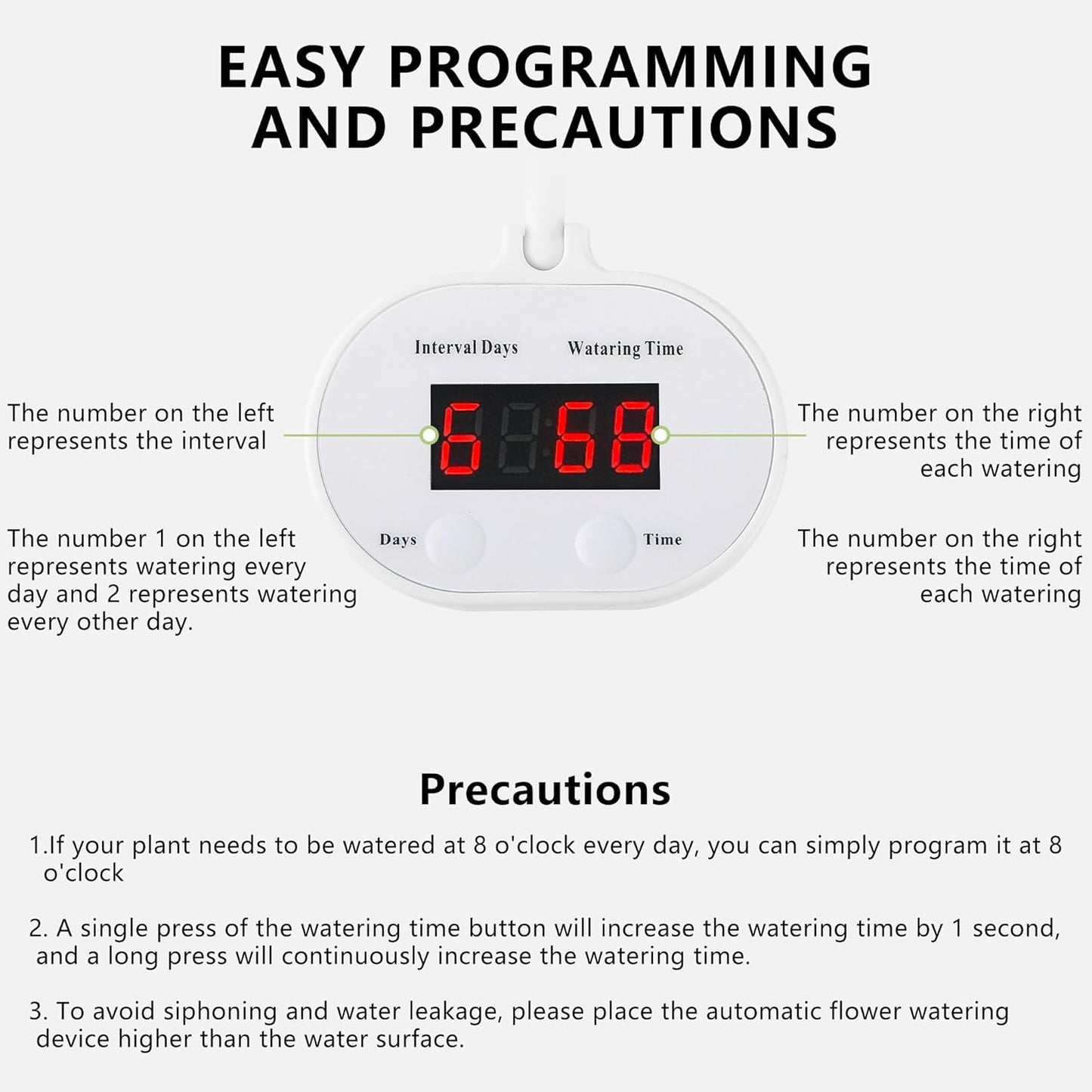 Automatic Drip Irrigation Kit,Indoor Automatic Watering System for Plants,Self Watering System for 15 Potted Plants，Automatic Drip Irrigation Kit Programmable Water Timer