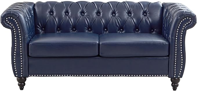 LEVNARY Chesterfield Loveseat, 2 Seater Tufted Couch