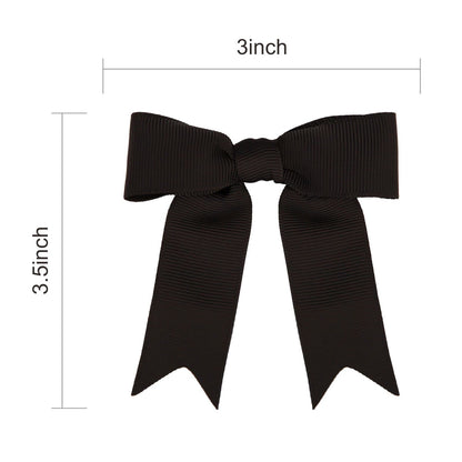 Meseey 50 Pcs 3 Inches Black Grosgrain Ribbon Twist Tie Bow Pretied Premade Craft Bows for Treat Bags Gift Wrapping Basket Wedding Baby Shower Brithday Valentine's Day Christmas Party