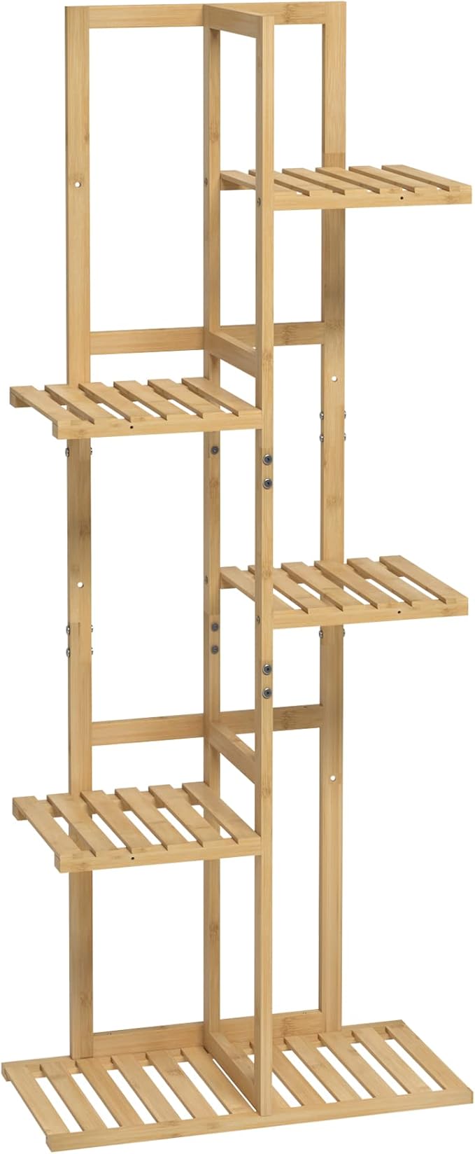 Laiensia Bamboo 5 Tier 6 Potted Plant Stand Rack Multiple Flower Pot Holder