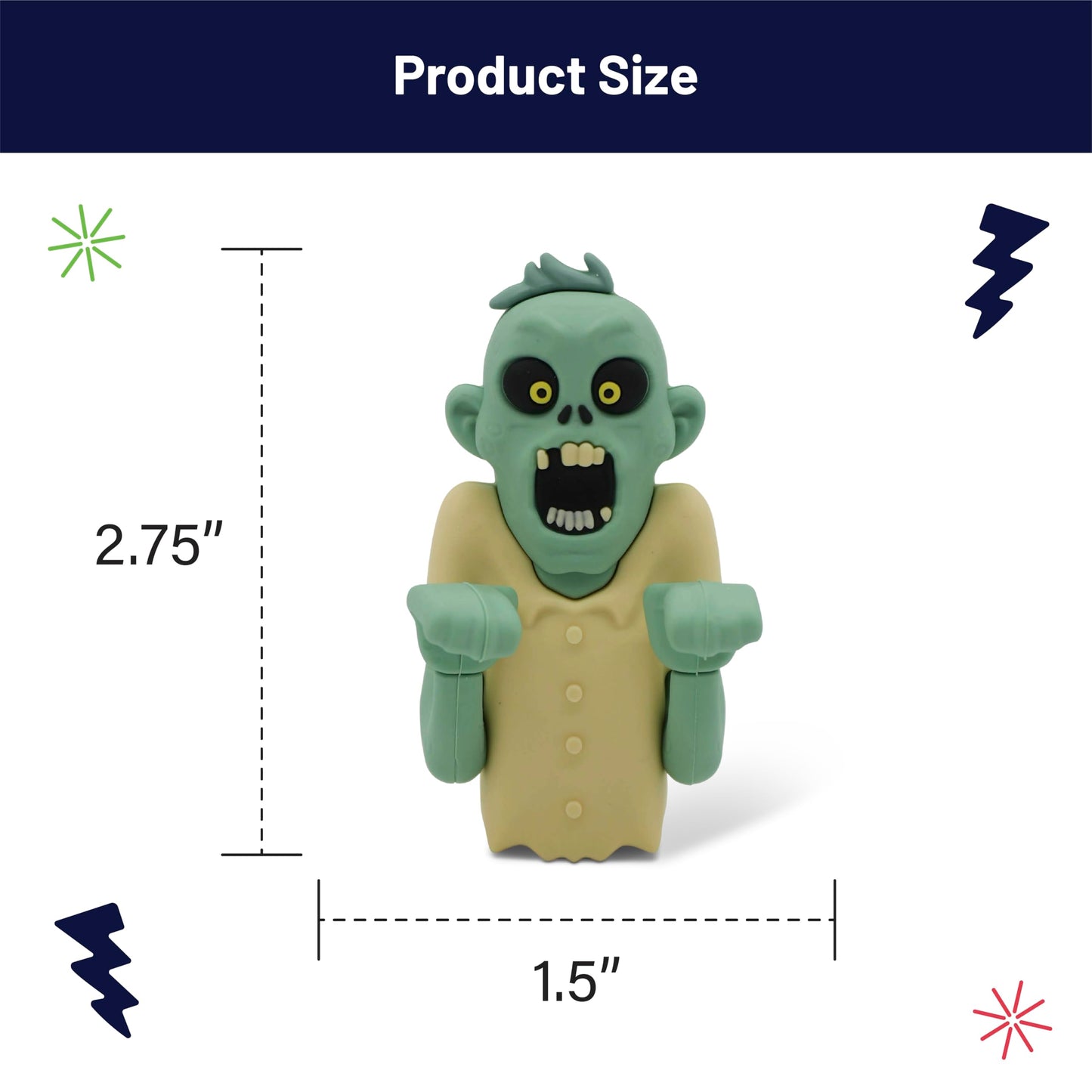 GOOFBALLS Funny Houseplant Hanger – Quirky Indoor Plant Holder for Pots, Succulents & Hanging Plants – Unique Home Décor Gift for Plant Lovers - Zombie
