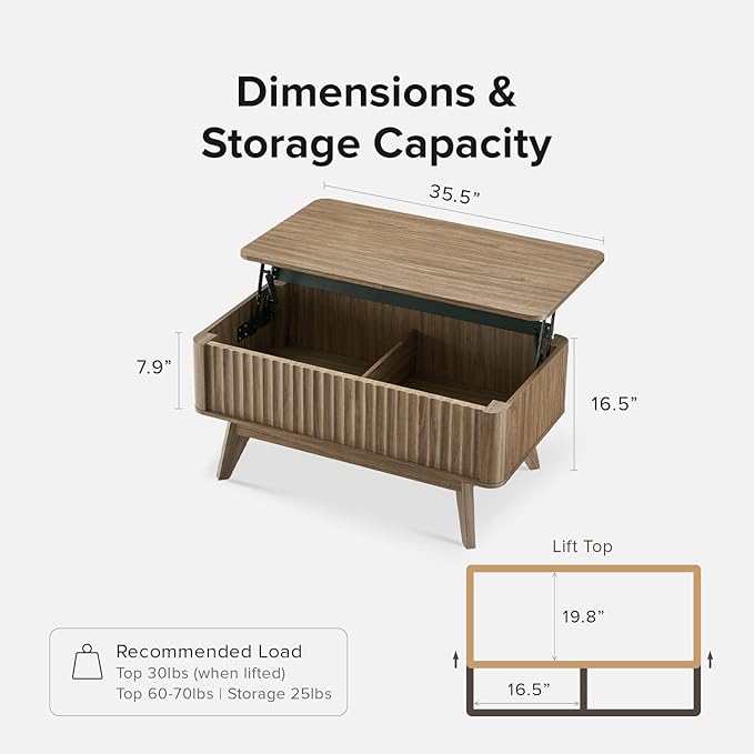 mopio Brooklyn Lift Top Coffee Table