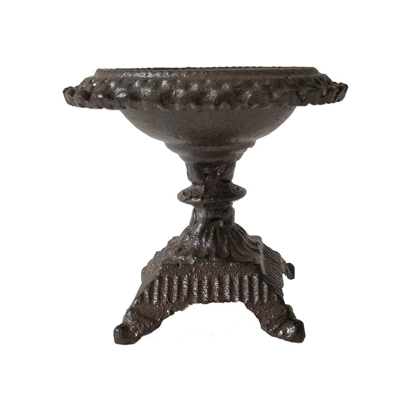 Heavy Duty Cast Iron Candle Holder, Retro Candlestick Holders, Handcrafted Metal Pillar Candle Stand for Dinner Home Garden Tabletop Decorative (B)