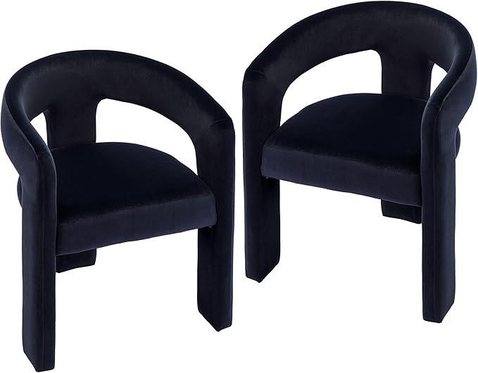 VESCASA Velvet Barrel Dining Chair