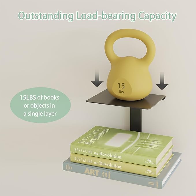 Floating Book Shelves for Wall, 4 Tier Invisible Floating Bookshelf, Vertical