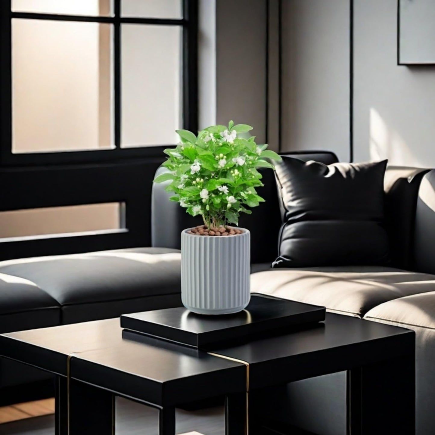 Flowers and Succulent Plant Pots, Ceramic flower Pots and Drainage Hole, Bonsai Planter Large Flower Pots for Indoor Outdoor Use for Home Office Garden Decoration,Plants not included (Blue)