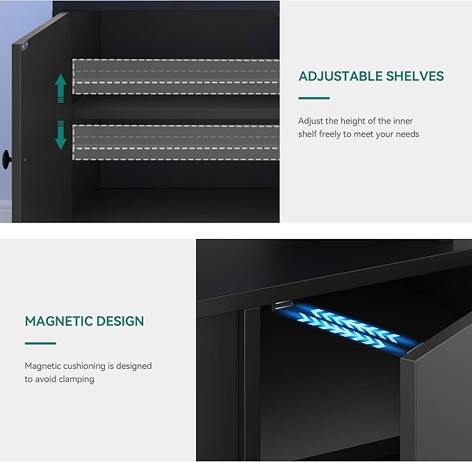 YITAHOME Modern TV Stand for 80 inch TVs, Entertainment Center