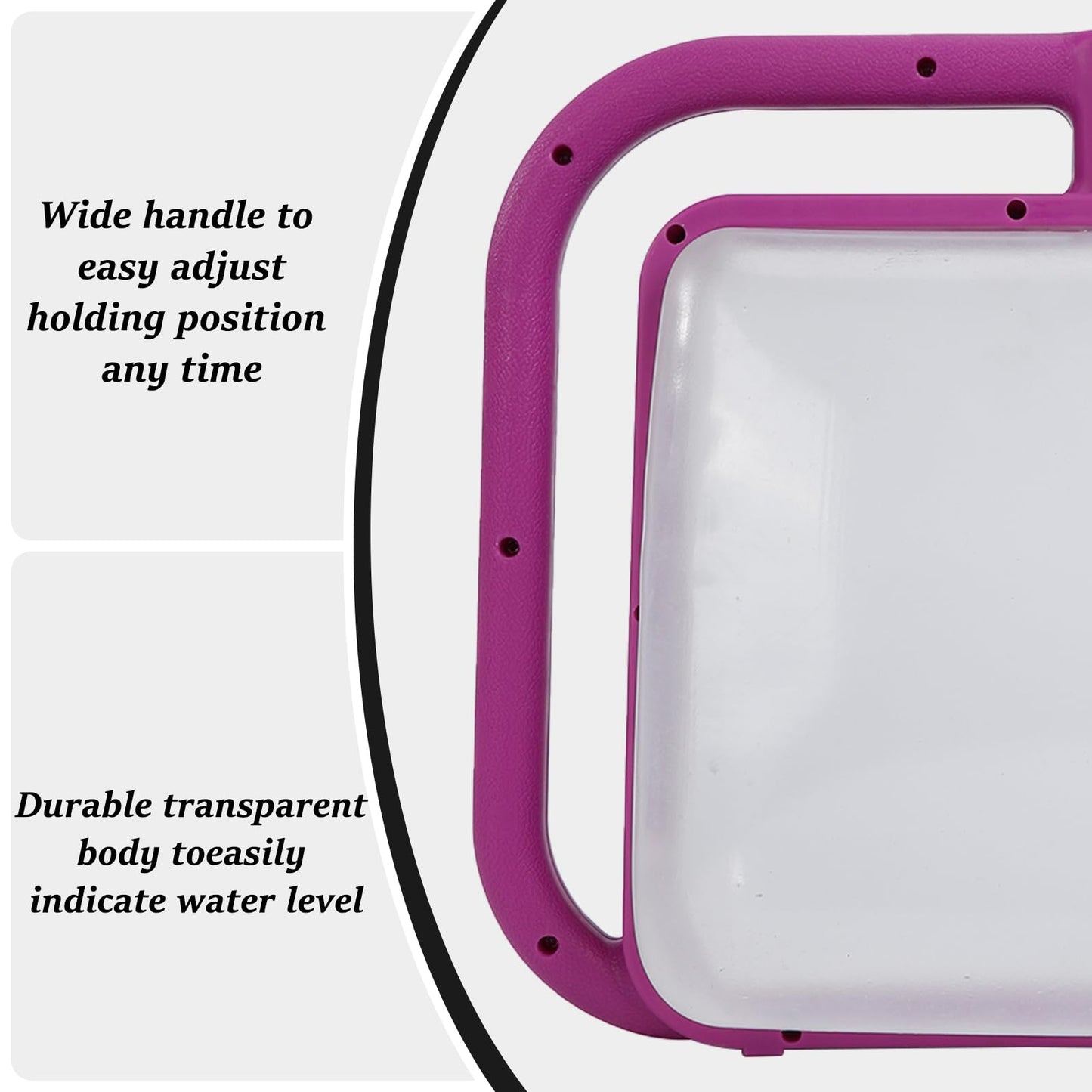 6L-Purple Foldable Watering Can with Rotating Nozzle & Long Spout for Plants, Indoor Outdoor Gardening, Clear Plastic