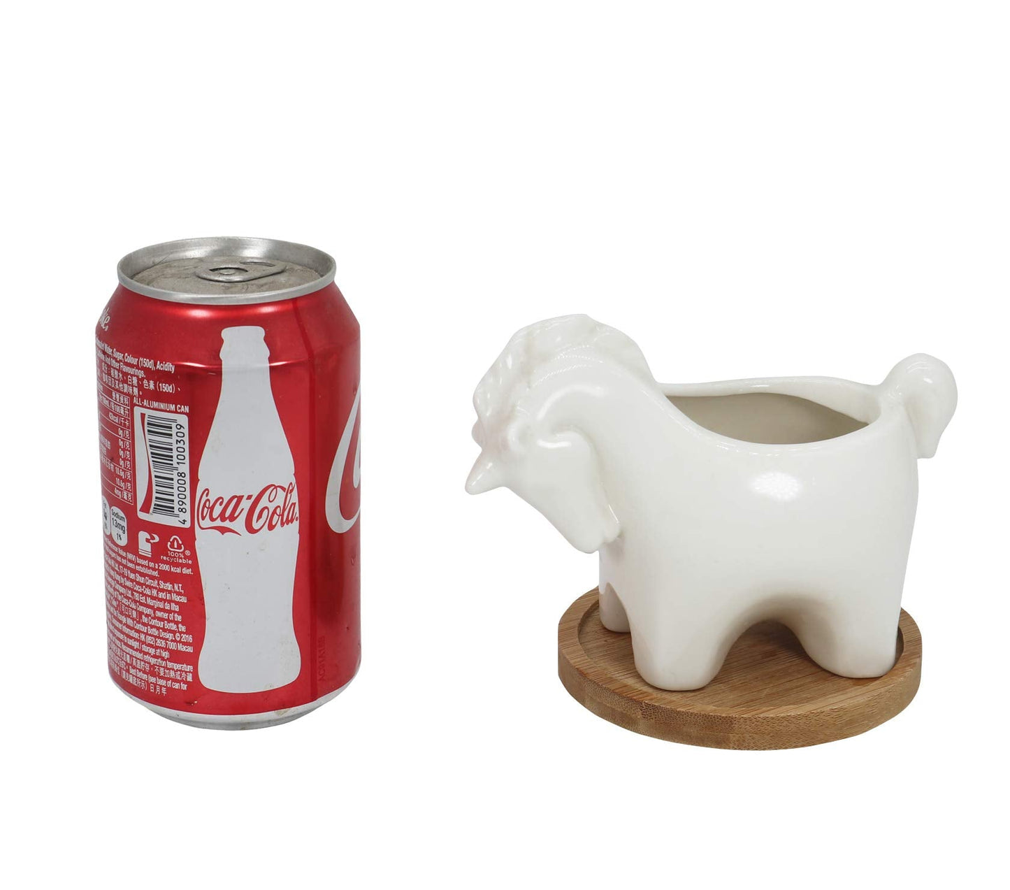Gemseek Cute Unicorn Succulent Planter Pot with Drainage Tray, Small White Ceramic Cactus Flower Container, Animal Shaped Indoor Air Plants Holder