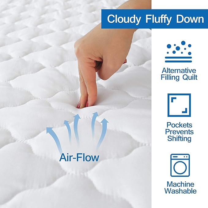 Cot Mattress Pad Protector Waterproof, Quilted Daybed Mattress Cover 33" X 75"