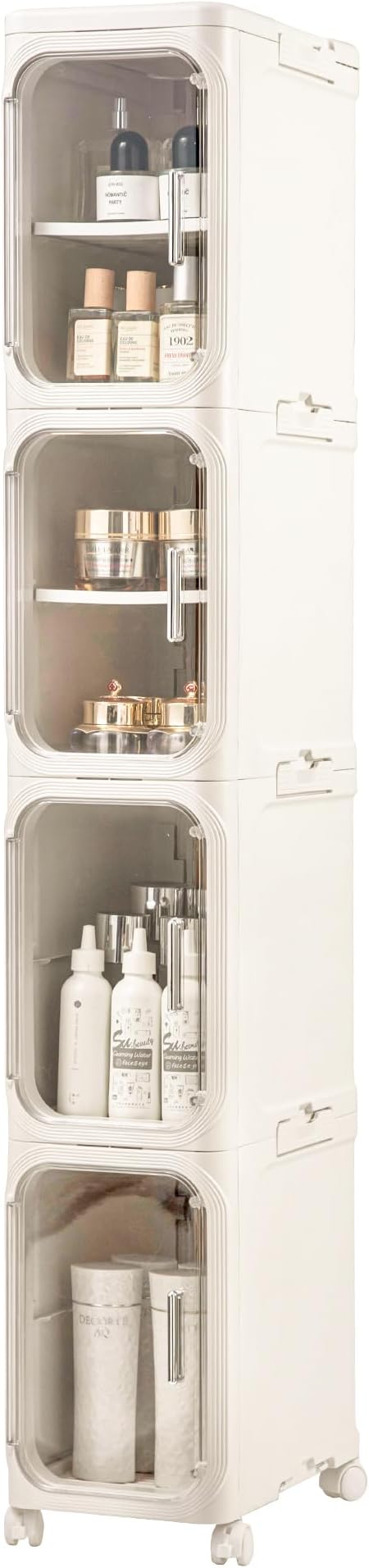 4-Tier Tall Narrow Storage Cabinet, Slim Bathroom Storage Cabinet
