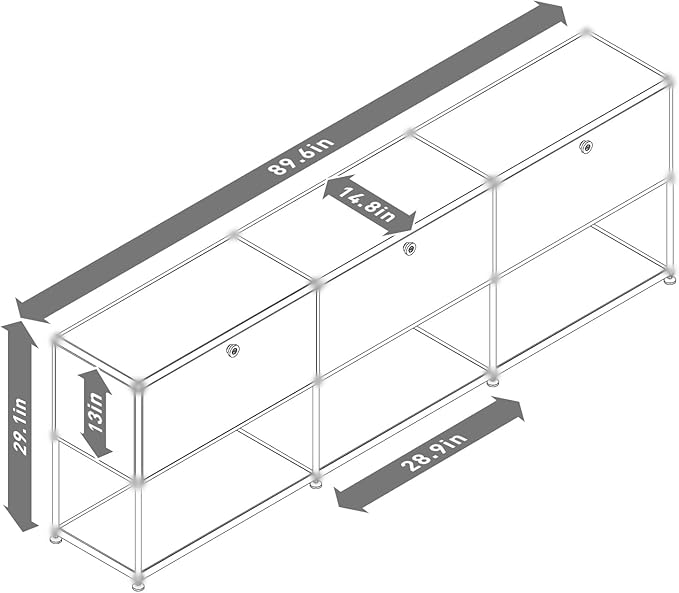 Modern Storage Cabinet Versatile Free-Standing Organizer