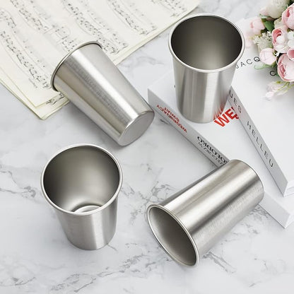 8 Pack 24oz Stainless Steel Pint Cup,Healthy Unbreakable and Stackable,Metal Drinking Glasses