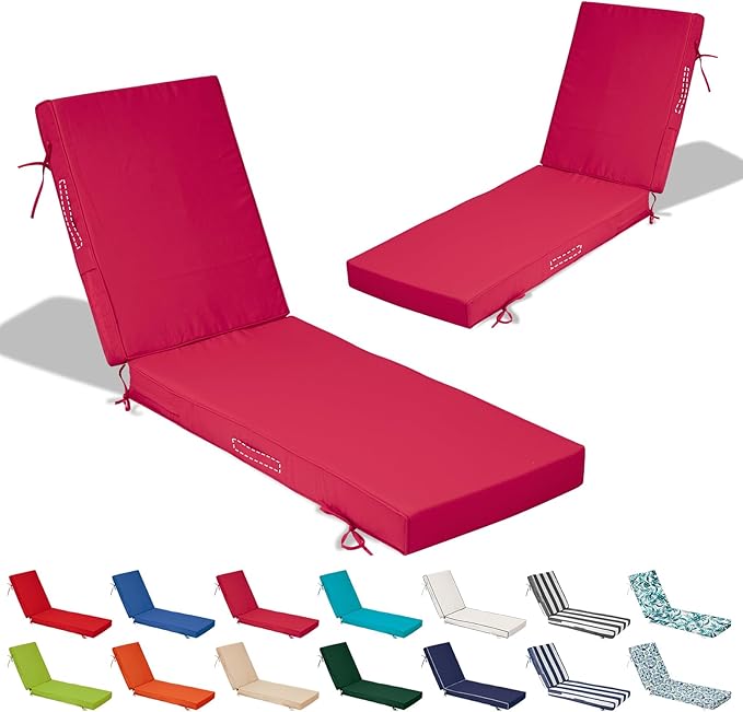 80x26x4in Lounge Cushions for Outdoor Furniture, Outdoor Lounge Chair Cushions