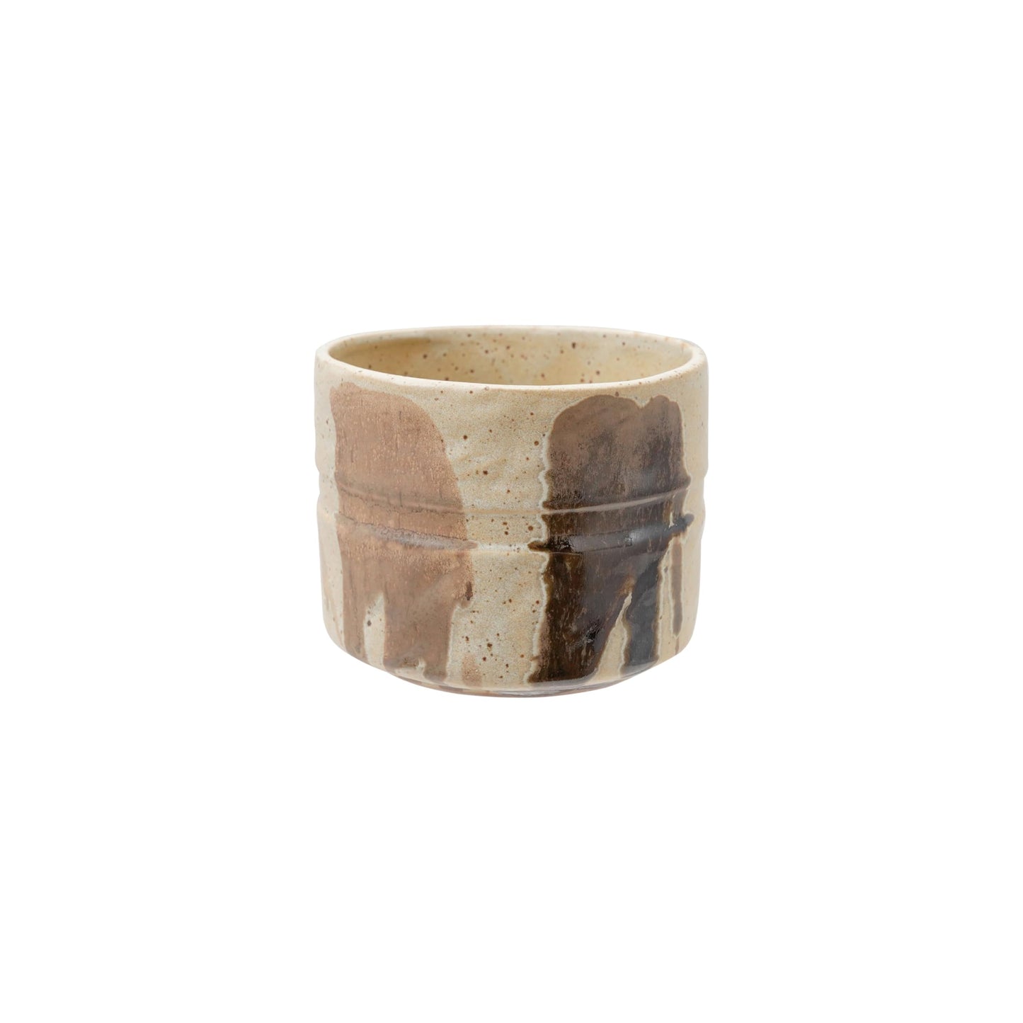 Creative Co-Op Stoneware Planter in Reactive Glaze, Multicolor