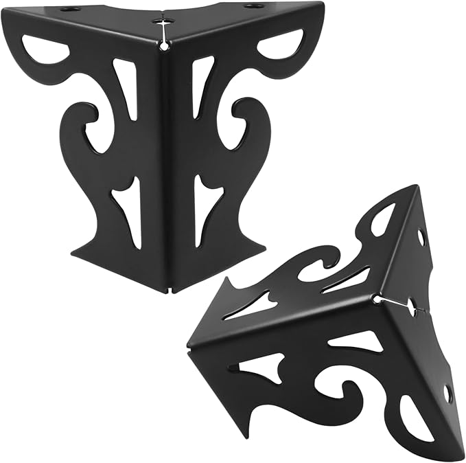 Piutouyar 3 Inch Hollow Out Furniture Legs Set of 4, Modern Triangle Couch Feet