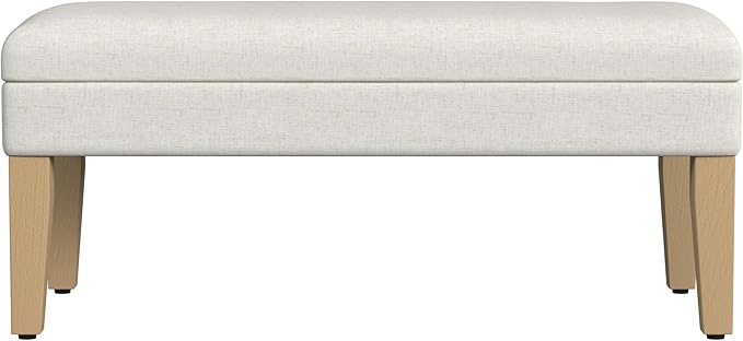Homepop Home Decor | Upholstered Decorative Storage Ottoman Bench | Ottoman