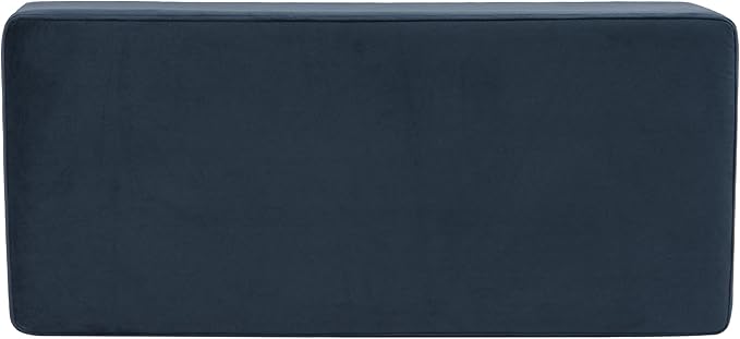 HomePop Malmo Decorative Storage Bench -Blue Velvet