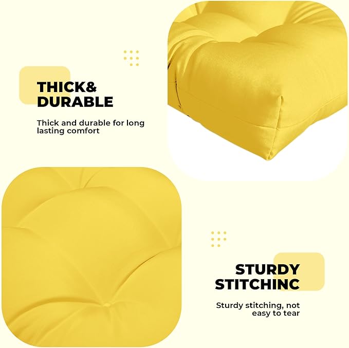 DANGHOOGY Wicker Chair Cushions, Waterproof Outdoor Loveseat Cushions