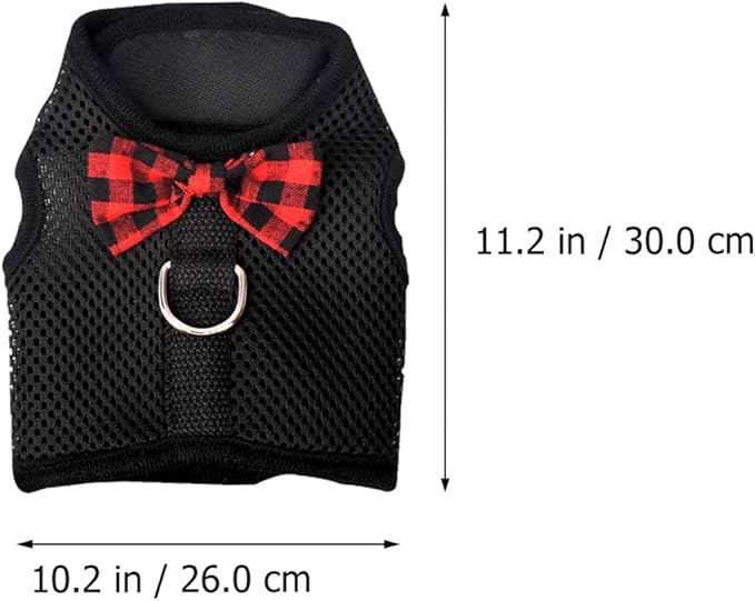 Pet Vest Harness Breathable Mesh Chest Strap Dark Color M Size 30-34Cm for Small Pets Rabbit Guinea Pig Squirrel Walking Training
