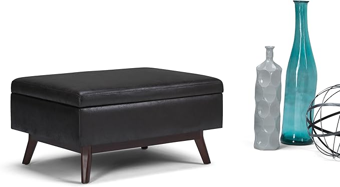 SIMPLIHOME Owen Coffee Table Storage Ottoman