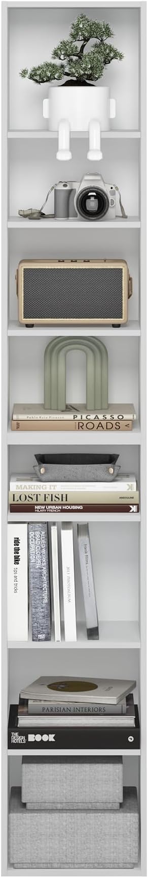 Furinno PASIR Book Shelf, 8-Tier Bookshelf, Bookcase