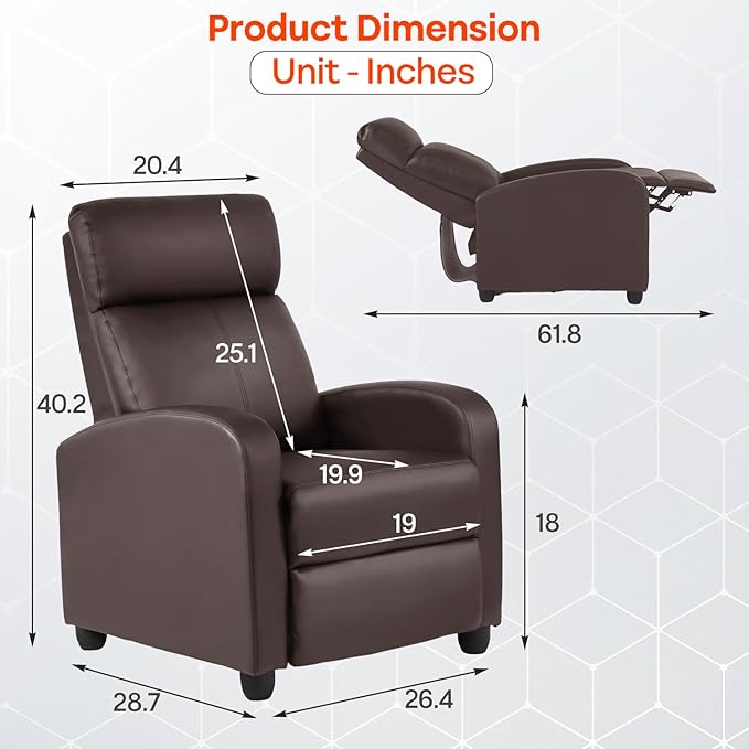 FDW Recliner Chair Massage Chair Reading Chair Reclining Sofa Home Theater