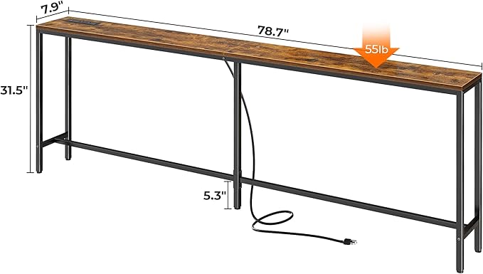 SUPERJARE 78.7 Inch Console Table