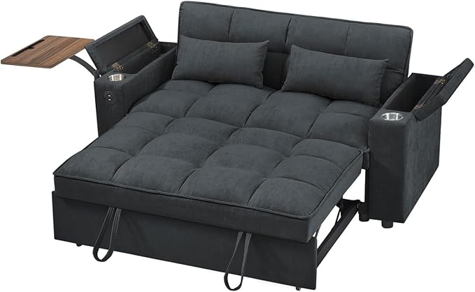oaaktu 65''Convertible Sleeper Sofa Bed, 3-in-1 Pull Out Couch Bed