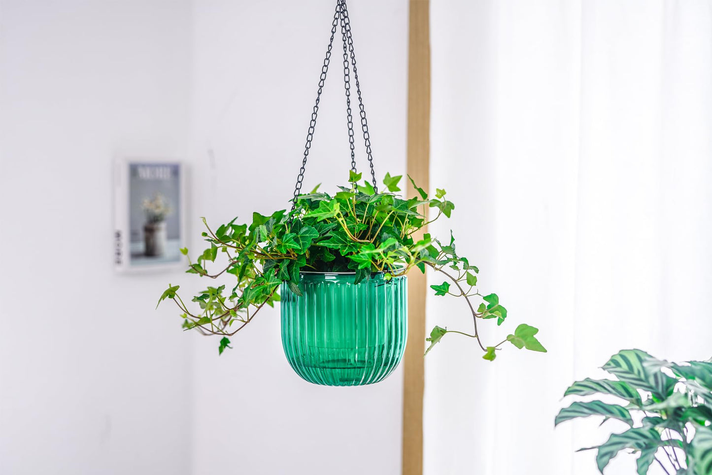 Melphoe 2Pack 6.5'' & 1Pack 8.3'' Self Watering Hanging Planters