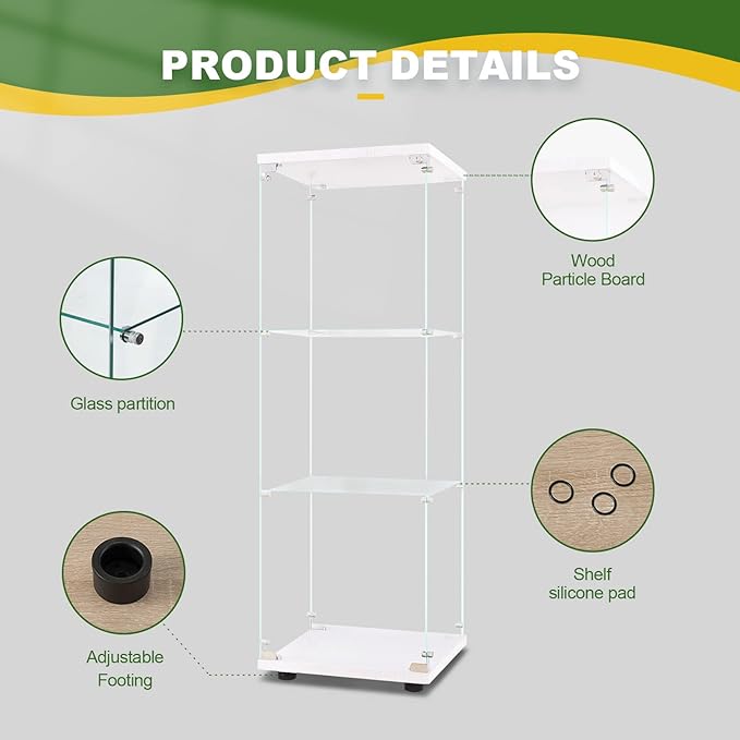 LFT HUIMEI2Y Glass Display Cabinet 3-Shelf