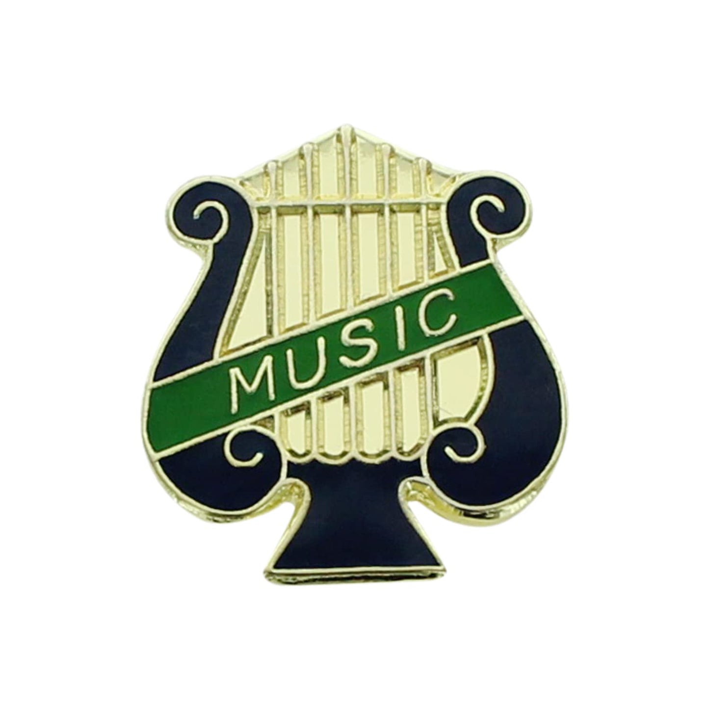SHOP AWARDS AND GIFTS Music Lyre Enamel Lapel Pins for Students Appreciation Reward School Teacher Supplies, Bulk Pack of 12, Poly Bagged, Navy Blue, 1 Inch