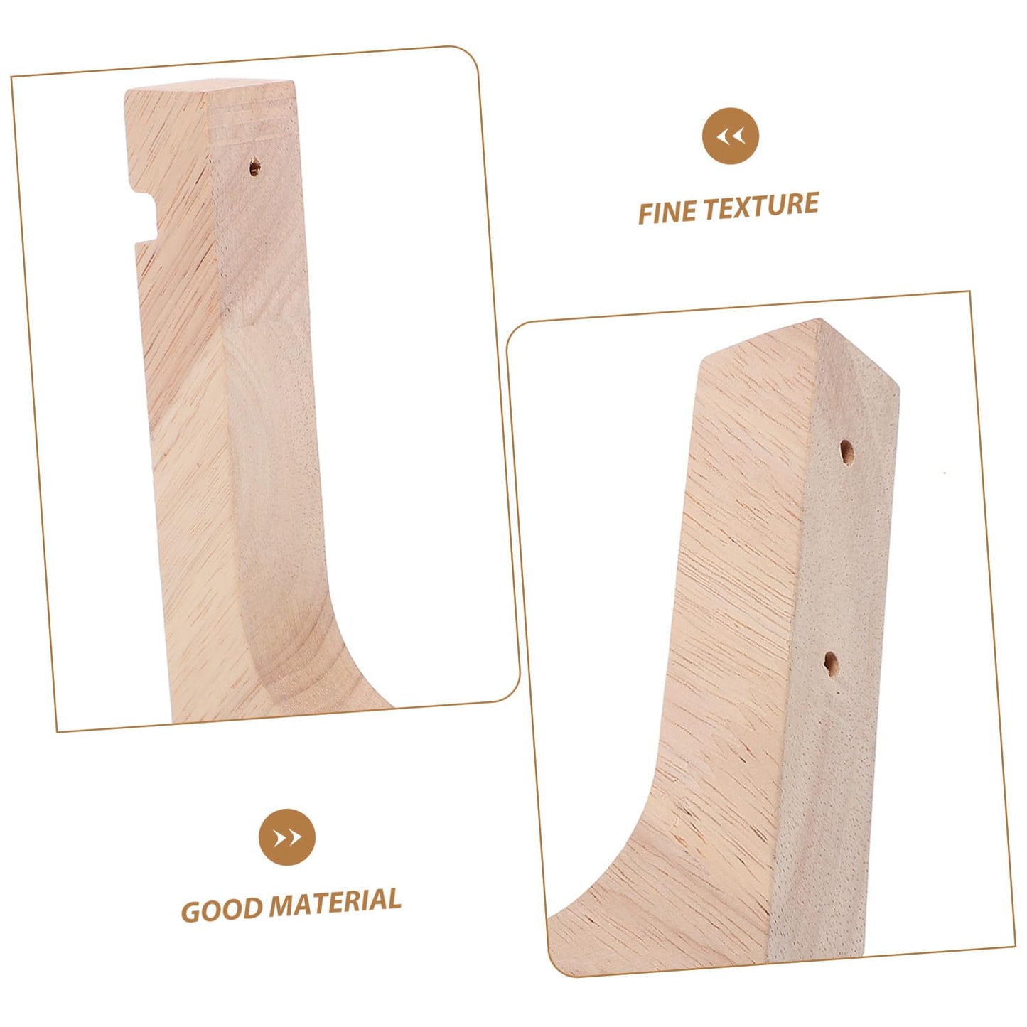 jojofuny 2pcs Wood Plant Wall Hooks Heavy Duty Hanging Plant Hangers for Indoor Outdoor Garden Planter Hooks with Natural Wood Finish